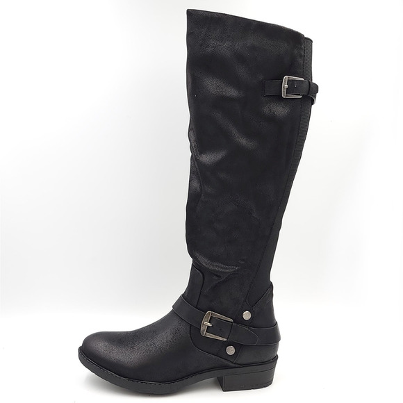 Baretraps Yanessa2 Women Tall Slouch Riding Boots Size US 5M Wide Calf Black SIX - Picture 1 of 9
